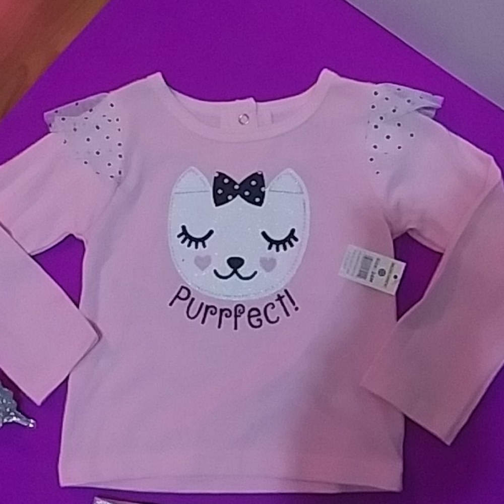 NWT  ddg darlings 2-pc pink shirt & tutu pants